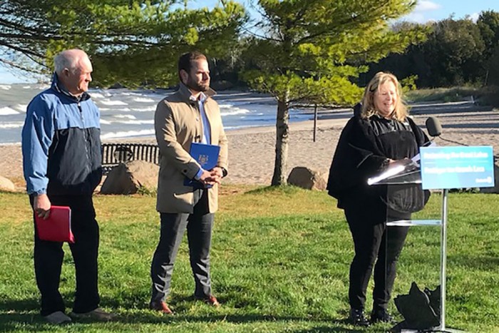 Third photo of Great Lakes project funding announcement.