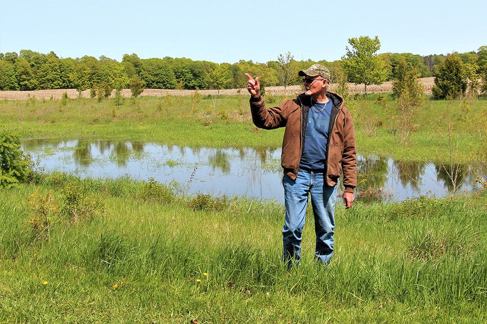 At the Scott Drain, north of Blyth, Maitland Conservation and local landowners have spearheaded several innovative approaches that demonstrate the potential of municipal drainage design.
