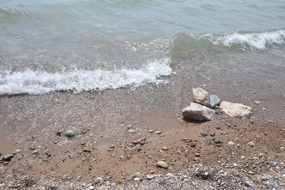 A photo of Lake Huron shoreline.